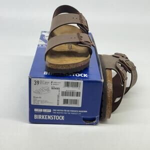 Birkenstock Sandals Brown Leather/Synthetic Lining Size 39 - 8 Women’s New
